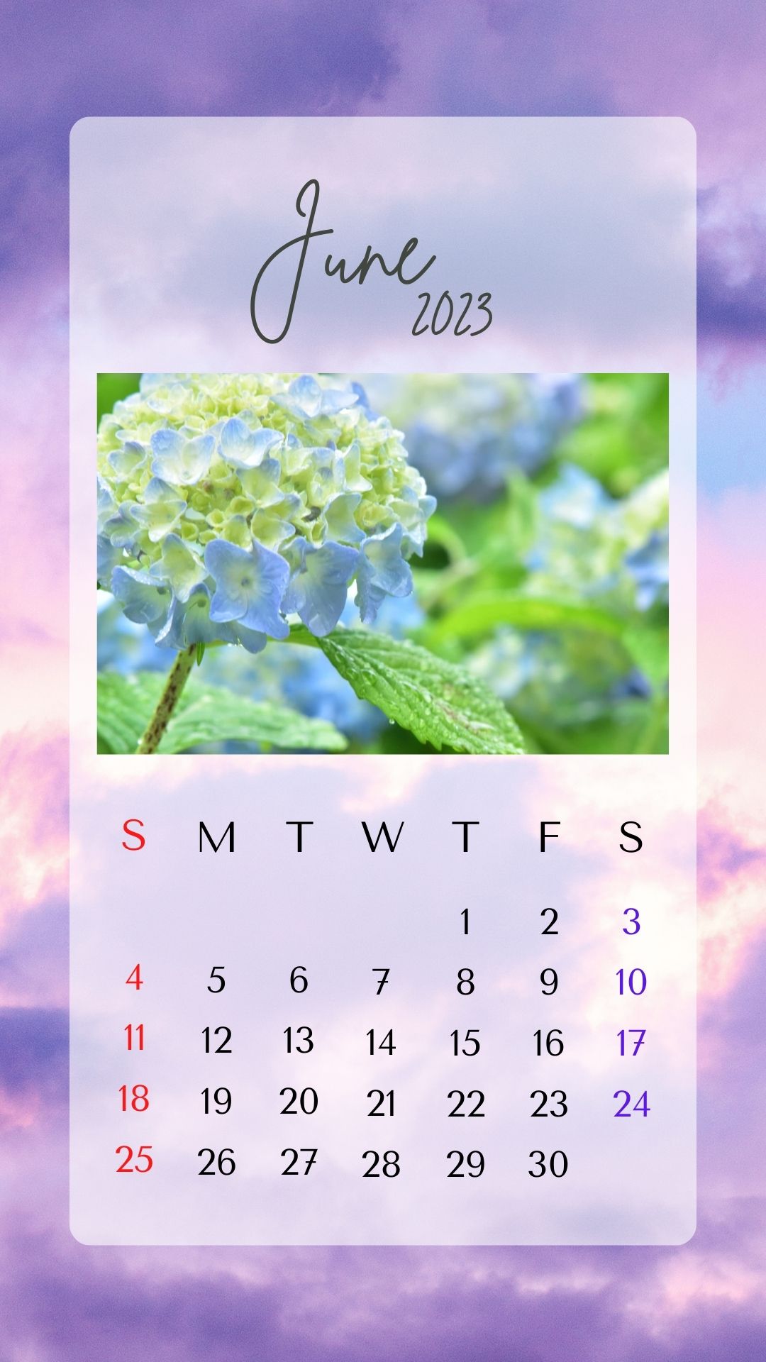 2023年6月カレンダー