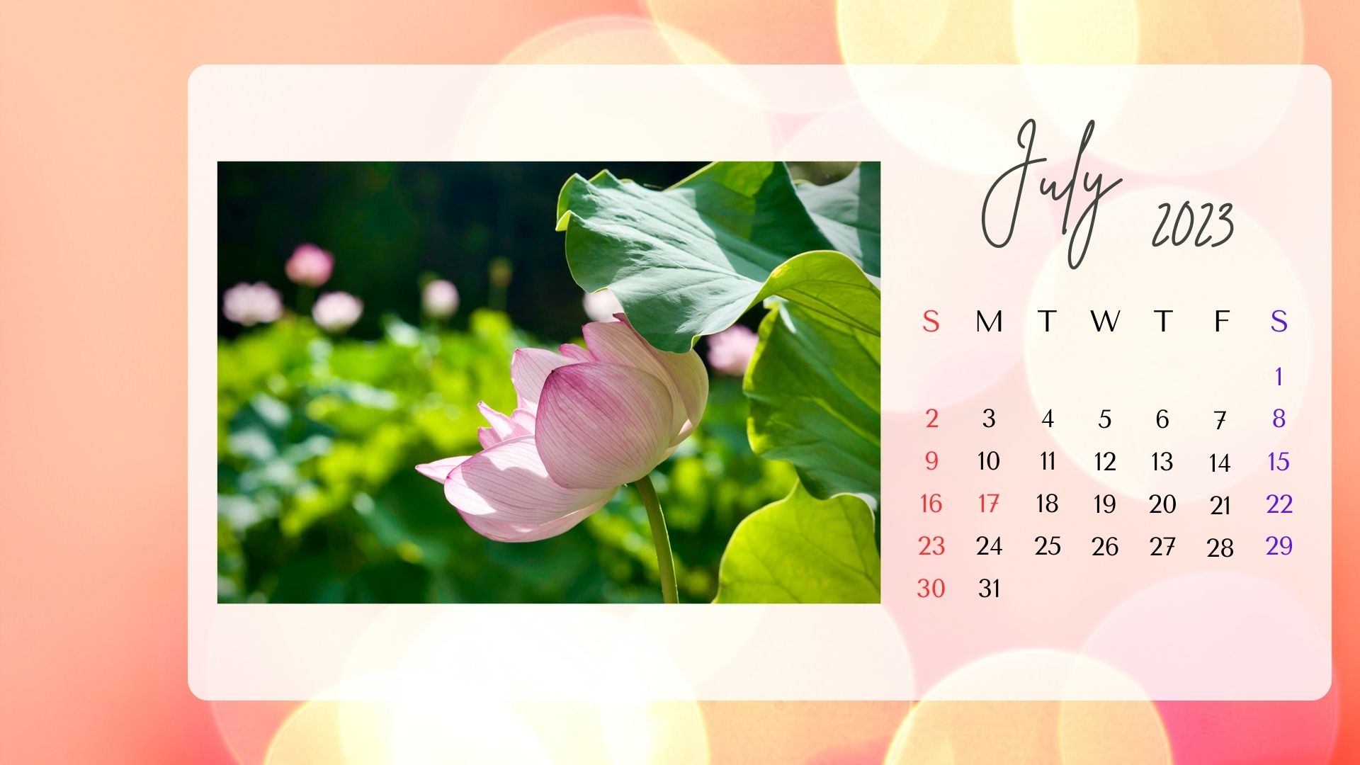 2023年7月カレンダー