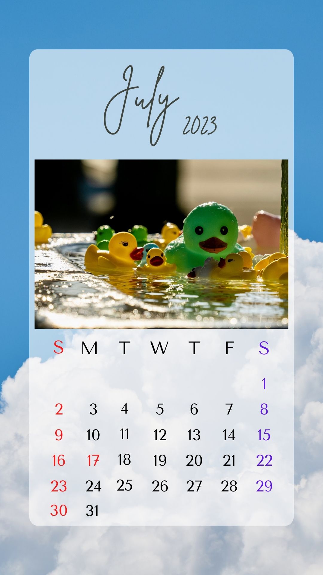 2023年7月カレンダー